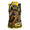 Personalized Richmond Tigers Women Sleeveless Polo Shirt Aboriginal Dot Art - Dreamtime Football Mascot