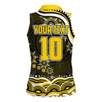 Personalized Richmond Tigers Women Sleeveless Polo Shirt Aboriginal Dot Art - Dreamtime Football Mascot