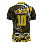 Personalized Richmond Tigers Zipper Polo Shirt Aboriginal Dot Art - Dreamtime Football Mascot
