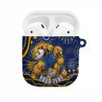 Personalized West Coast Eagles AFL Mascot AirPods Case Aboriginal Dot Art - Dreamtime Football Mascot