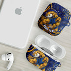 Personalized West Coast Eagles AFL Mascot AirPods Case Aboriginal Dot Art - Dreamtime Football Mascot
