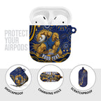 Personalized West Coast Eagles AFL Mascot AirPods Case Aboriginal Dot Art - Dreamtime Football Mascot
