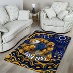 Personalized West Coast Eagles AFL Mascot Area Rug Aboriginal Dot Art - Dreamtime Football Mascot