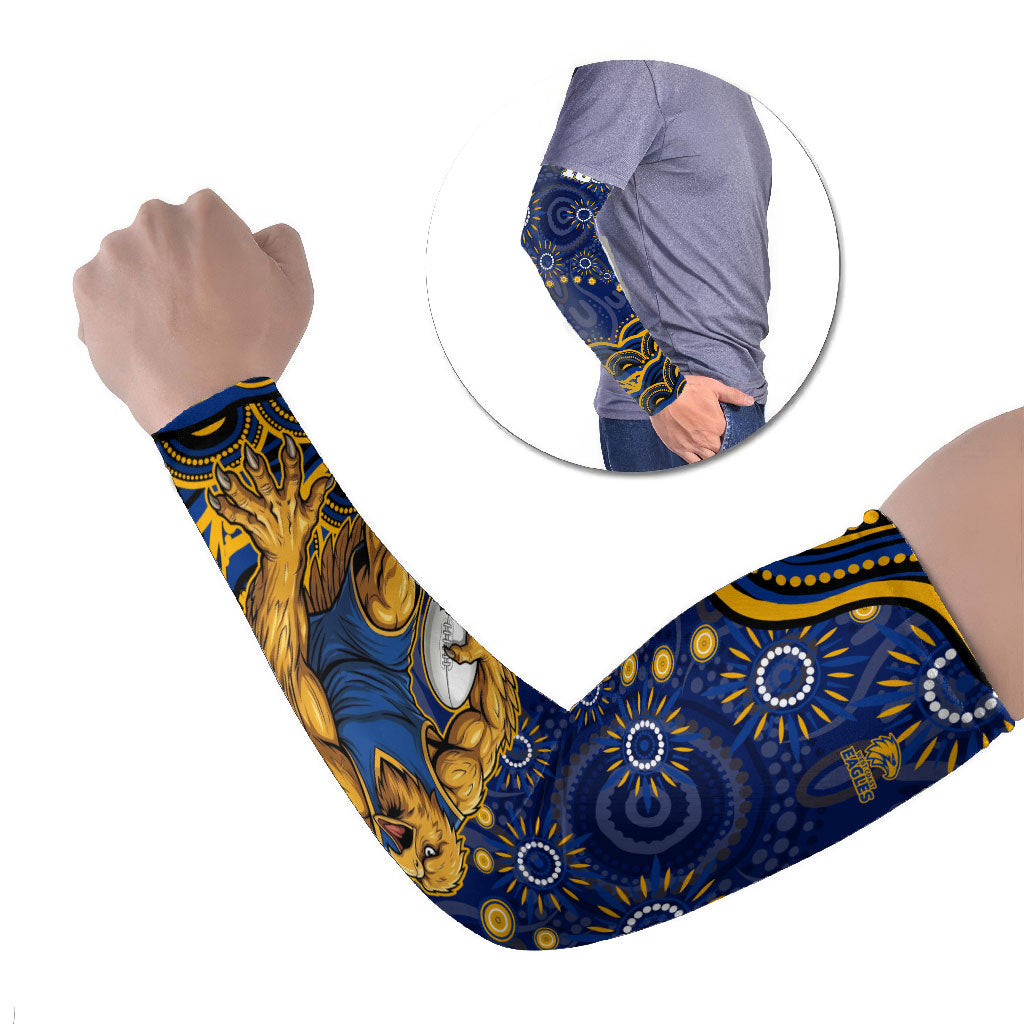 Personalized West Coast Eagles AFL Mascot Arm Sleeves Aboriginal Dot Art - Dreamtime Football Mascot