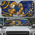 Personalized West Coast Eagles AFL Mascot Auto Sun Shade Aboriginal Dot Art - Dreamtime Football Mascot