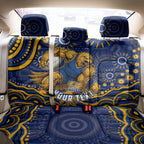 Personalized West Coast Eagles AFL Mascot Back Car Seat Cover Aboriginal Dot Art - Dreamtime Football Mascot