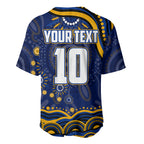 Personalized West Coast Eagles AFL Mascot Baseball Jersey Aboriginal Dot Art - Dreamtime Football Mascot
