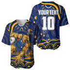 Personalized West Coast Eagles AFL Mascot Baseball Jersey Aboriginal Dot Art - Dreamtime Football Mascot