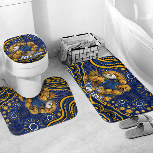 Personalized West Coast Eagles AFL Mascot Bathroom Set Aboriginal Dot Art - Dreamtime Football Mascot