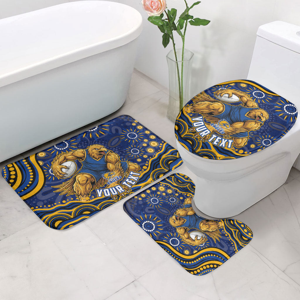 Personalized West Coast Eagles AFL Mascot Bathroom Set Aboriginal Dot Art - Dreamtime Football Mascot