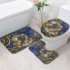 Personalized West Coast Eagles AFL Mascot Bathroom Set Aboriginal Dot Art - Dreamtime Football Mascot