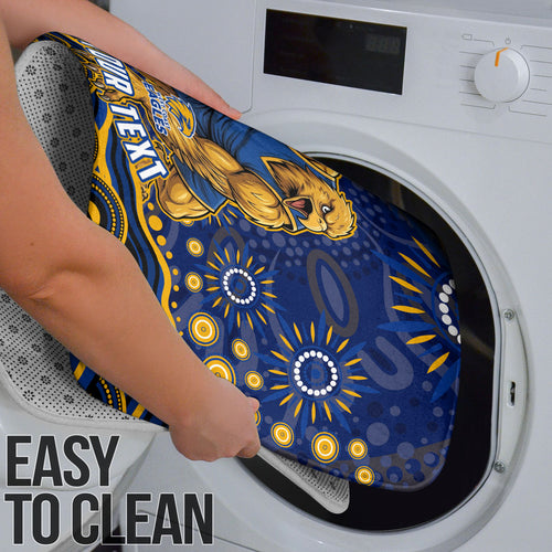Personalized West Coast Eagles AFL Mascot Bathroom Set Aboriginal Dot Art - Dreamtime Football Mascot