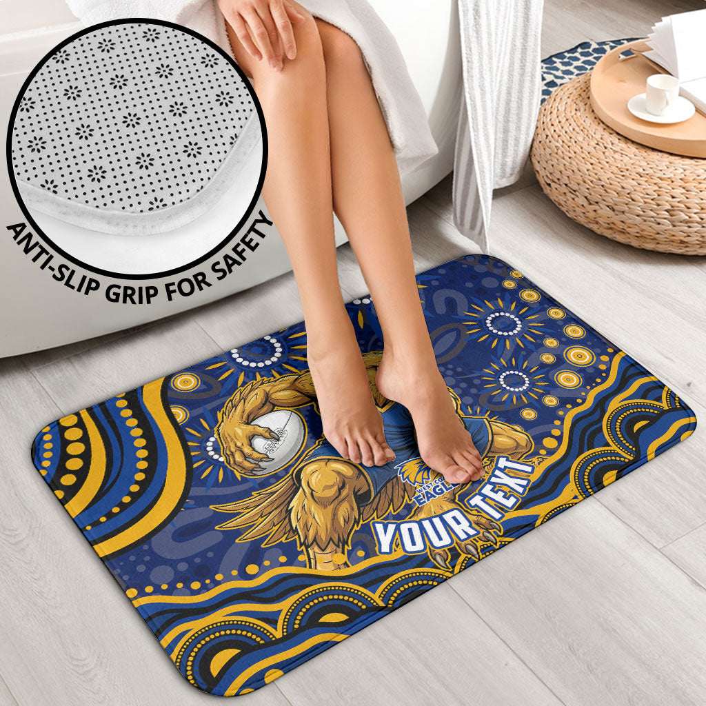 Personalized West Coast Eagles AFL Mascot Bathroom Set Aboriginal Dot Art - Dreamtime Football Mascot