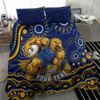 Personalized West Coast Eagles AFL Mascot Bedding Set Aboriginal Dot Art - Dreamtime Football Mascot