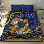 Personalized West Coast Eagles AFL Mascot Bedding Set Aboriginal Dot Art - Dreamtime Football Mascot