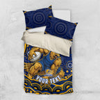 Personalized West Coast Eagles AFL Mascot Bedding Set Aboriginal Dot Art - Dreamtime Football Mascot