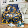 Personalized West Coast Eagles AFL Mascot Blanket Aboriginal Dot Art - Dreamtime Football Mascot