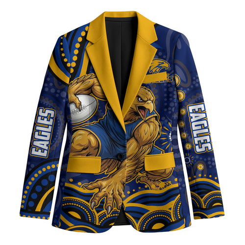 Personalized West Coast Eagles AFL Mascot Blazer Aboriginal Dot Art - Dreamtime Football Mascot