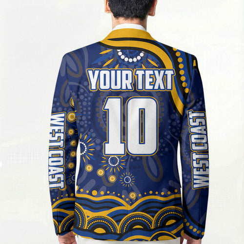 Personalized West Coast Eagles AFL Mascot Blazer Aboriginal Dot Art - Dreamtime Football Mascot