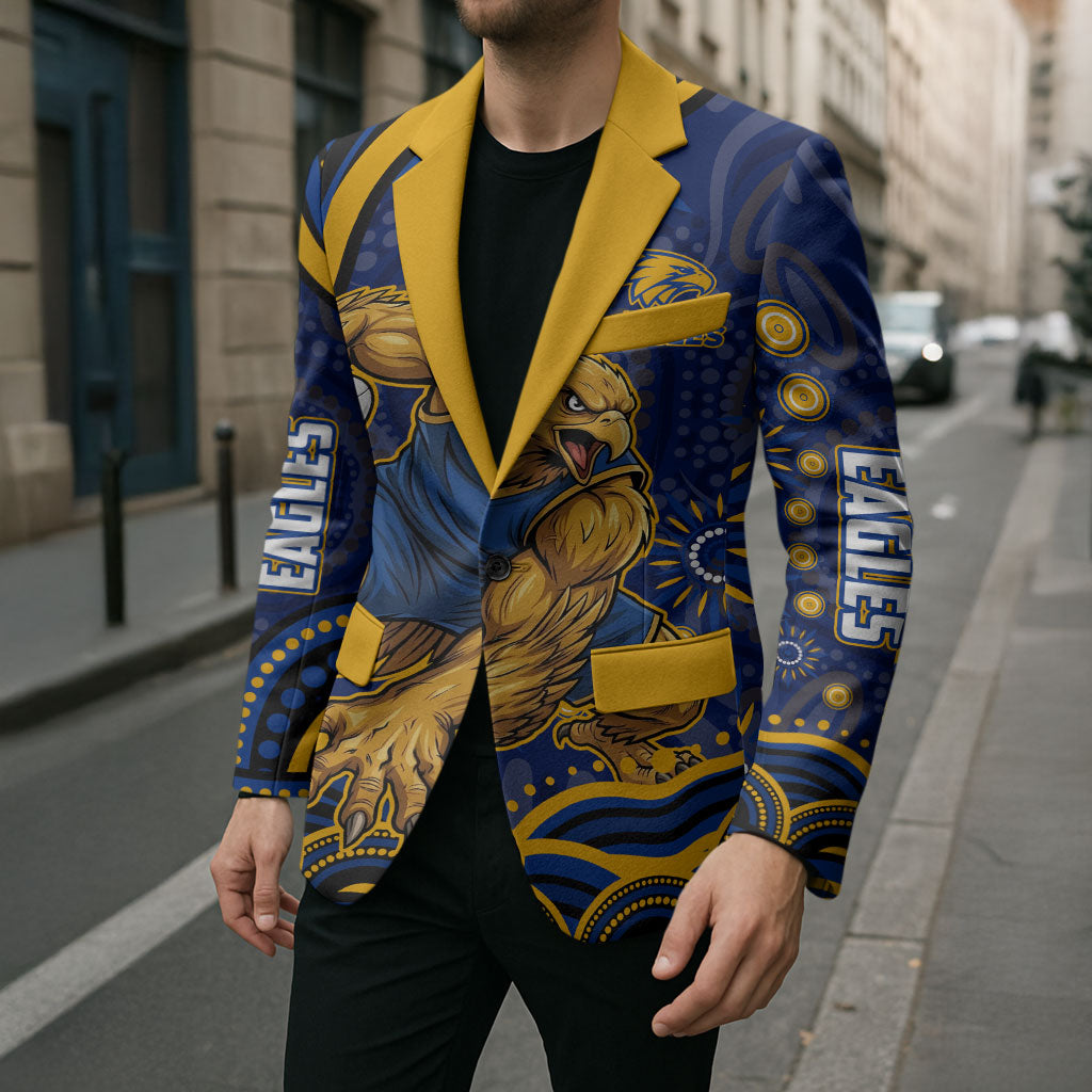 Personalized West Coast Eagles AFL Mascot Blazer Aboriginal Dot Art - Dreamtime Football Mascot