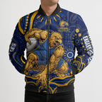 Personalized West Coast Eagles AFL Mascot Bomber Puffer Jacket Aboriginal Dot Art - Dreamtime Football Mascot