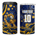 Personalized West Coast Eagles AFL Mascot 4 in 1 Can Cooler Tumbler Aboriginal Dot Art - Dreamtime Football Mascot