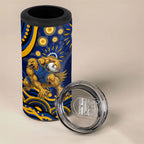 Personalized West Coast Eagles AFL Mascot 4 in 1 Can Cooler Tumbler Aboriginal Dot Art - Dreamtime Football Mascot