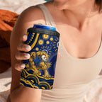 Personalized West Coast Eagles AFL Mascot 4 in 1 Can Cooler Tumbler Aboriginal Dot Art - Dreamtime Football Mascot