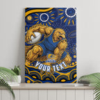 Personalized West Coast Eagles AFL Mascot Canvas Wall Art Aboriginal Dot Art - Dreamtime Football Mascot