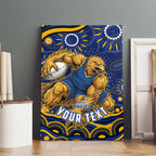 Personalized West Coast Eagles AFL Mascot Canvas Wall Art Aboriginal Dot Art - Dreamtime Football Mascot
