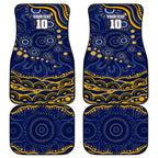 Personalized West Coast Eagles AFL Mascot Car Mats Aboriginal Dot Art - Dreamtime Football Mascot