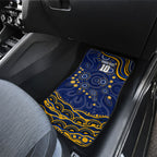 Personalized West Coast Eagles AFL Mascot Car Mats Aboriginal Dot Art - Dreamtime Football Mascot