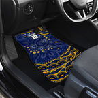 Personalized West Coast Eagles AFL Mascot Car Mats Aboriginal Dot Art - Dreamtime Football Mascot