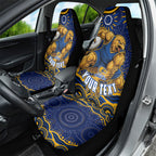 Personalized West Coast Eagles AFL Mascot Car Seat Cover Aboriginal Dot Art - Dreamtime Football Mascot
