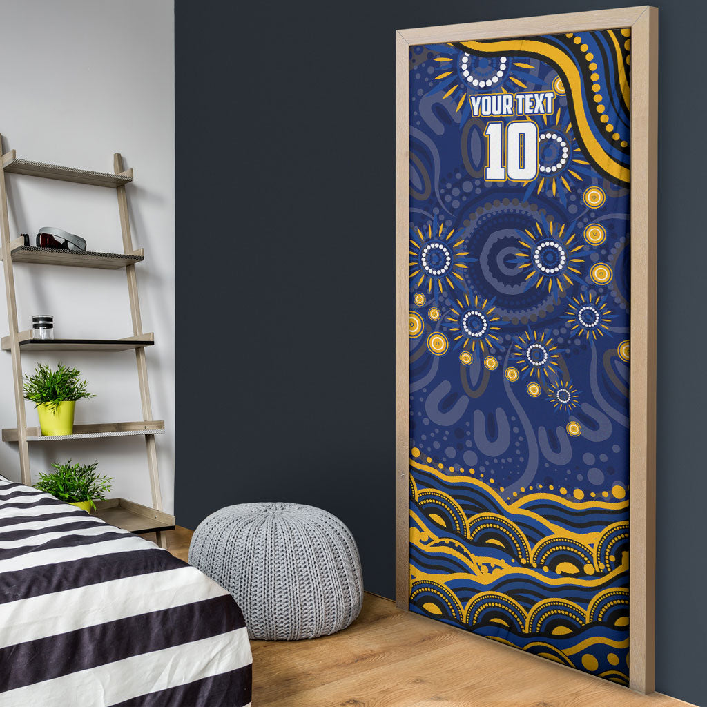 Personalized West Coast Eagles AFL Mascot Door Cover Aboriginal Dot Art - Dreamtime Football Mascot