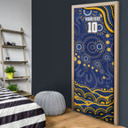 Personalized West Coast Eagles AFL Mascot Door Cover Aboriginal Dot Art - Dreamtime Football Mascot