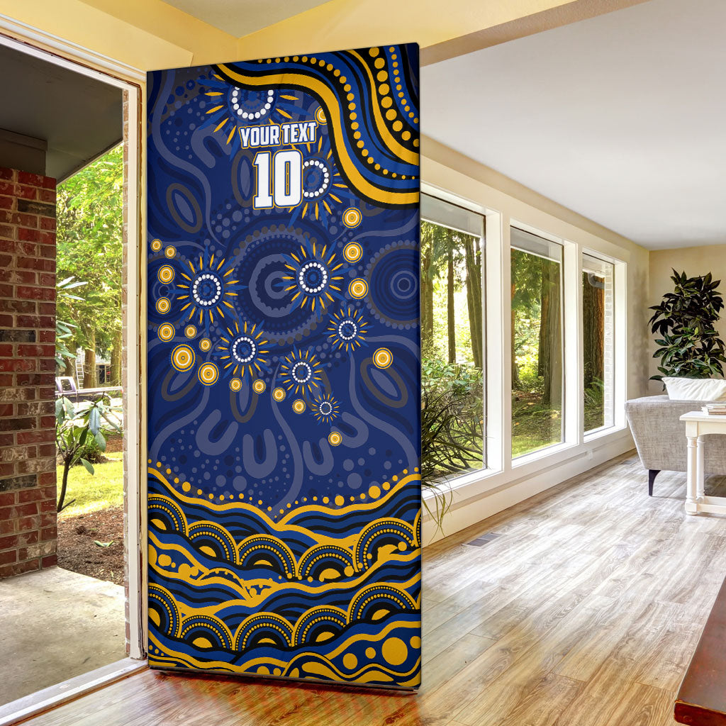 Personalized West Coast Eagles AFL Mascot Door Cover Aboriginal Dot Art - Dreamtime Football Mascot