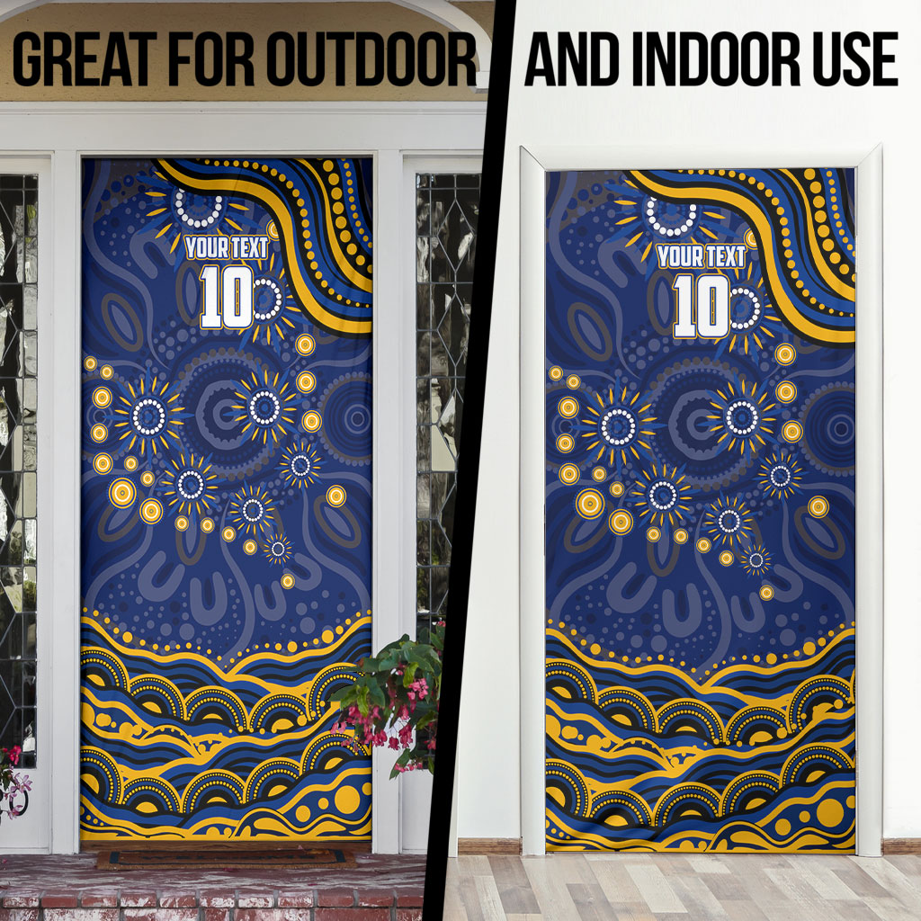 Personalized West Coast Eagles AFL Mascot Door Cover Aboriginal Dot Art - Dreamtime Football Mascot