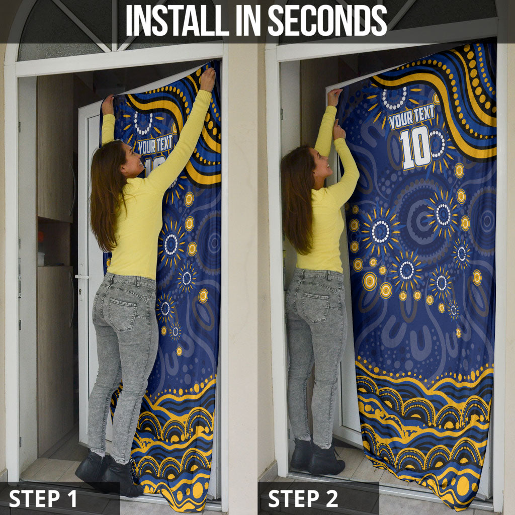 Personalized West Coast Eagles AFL Mascot Door Cover Aboriginal Dot Art - Dreamtime Football Mascot