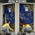 Personalized West Coast Eagles AFL Mascot Door Cover Aboriginal Dot Art - Dreamtime Football Mascot