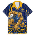 Personalized West Coast Eagles AFL Mascot Family Matching Puletasi and Hawaiian Shirt Aboriginal Dot Art - Dreamtime Football Mascot