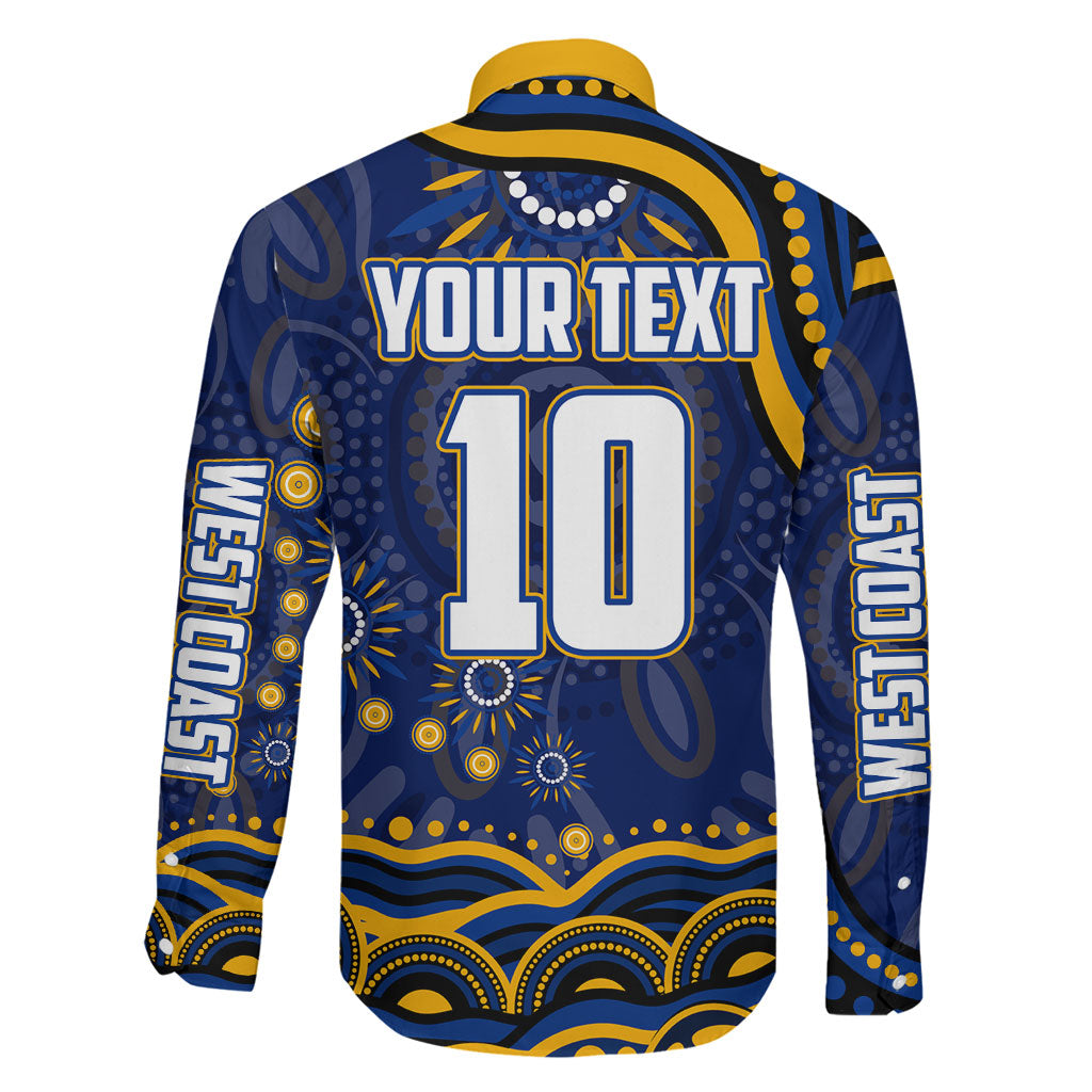 Personalized West Coast Eagles AFL Mascot Family Matching Puletasi and Hawaiian Shirt Aboriginal Dot Art - Dreamtime Football Mascot