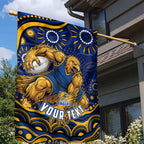 Personalized West Coast Eagles AFL Mascot Garden Flag Aboriginal Dot Art - Dreamtime Football Mascot