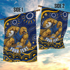 Personalized West Coast Eagles AFL Mascot Garden Flag Aboriginal Dot Art - Dreamtime Football Mascot