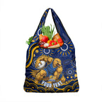 Personalized West Coast Eagles AFL Mascot Grocery Bag Aboriginal Dot Art - Dreamtime Football Mascot