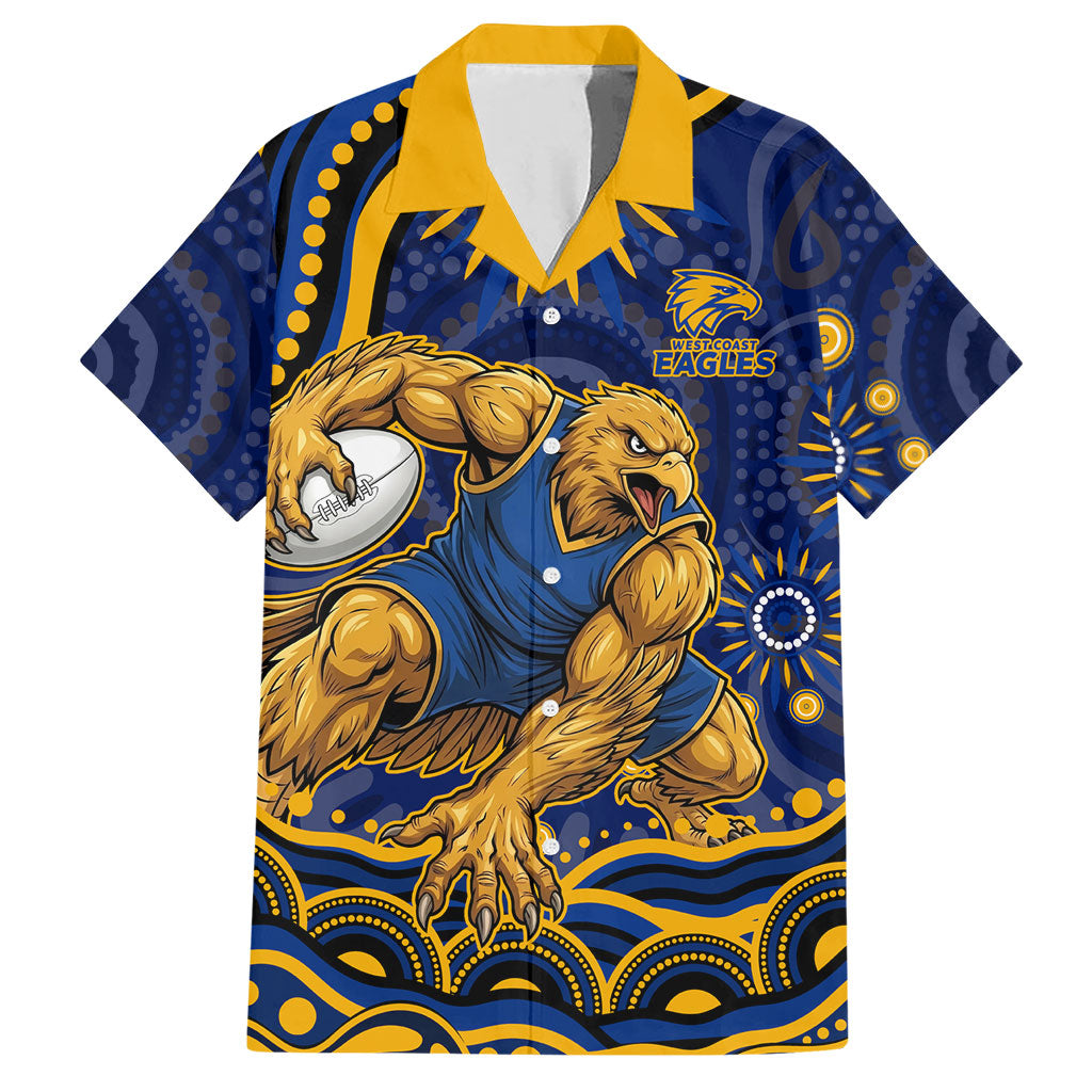 Personalized West Coast Eagles AFL Mascot Hawaiian Shirt Aboriginal Dot Art - Dreamtime Football Mascot