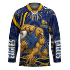 Personalized West Coast Eagles AFL Mascot Hockey Jersey Aboriginal Dot Art - Dreamtime Football Mascot