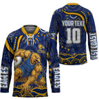 Personalized West Coast Eagles AFL Mascot Hockey Jersey Aboriginal Dot Art - Dreamtime Football Mascot