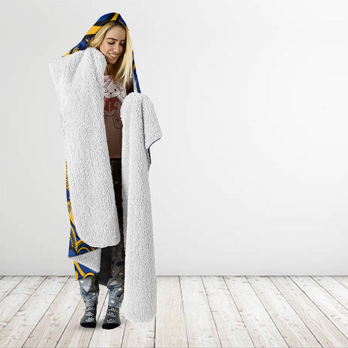 Personalized West Coast Eagles AFL Mascot Hooded Blanket Aboriginal Dot Art - Dreamtime Football Mascot