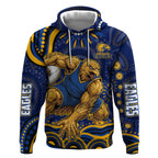 Personalized West Coast Eagles AFL Mascot Hoodie Aboriginal Dot Art - Dreamtime Football Mascot